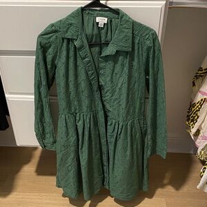 LOFT Forest Green Long Sleeve Dress